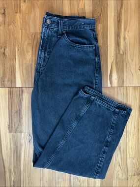 Gap High Rise Barrel Jeans – Black — Size 28 Regular
